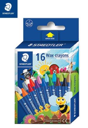 Staedtler 2200-NC Wax Crayon - (16 Pcs) - Al Masam Stationery LLC Main image