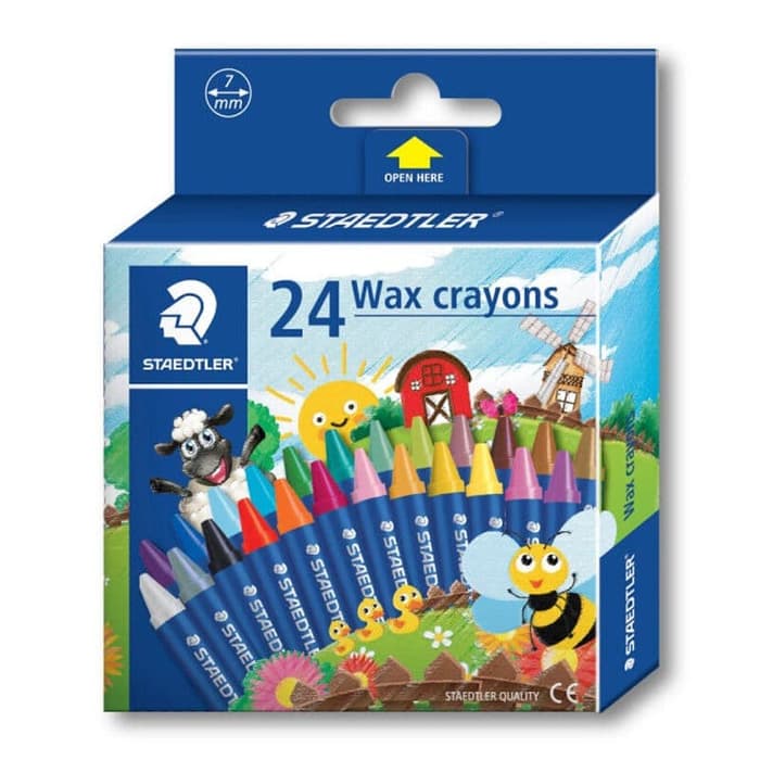 Staedtler 2200-NC Wax Crayon - (24 Pcs) - Al Masam Stationery LLC Main image