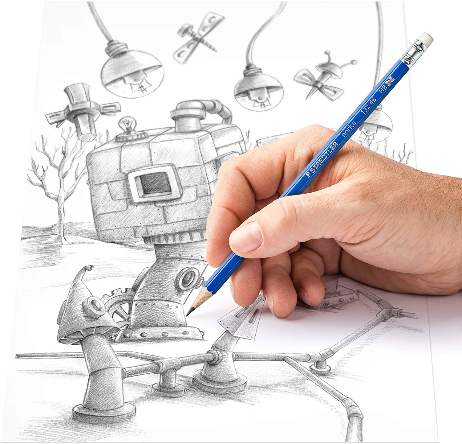 Staedtler Norica Pencil with rubber tip - Al Masam Stationery LLC Main image