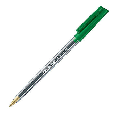 Pen Ballpoint Staedtler 430M-9 - Green - Al Masam Stationery LLC Main image