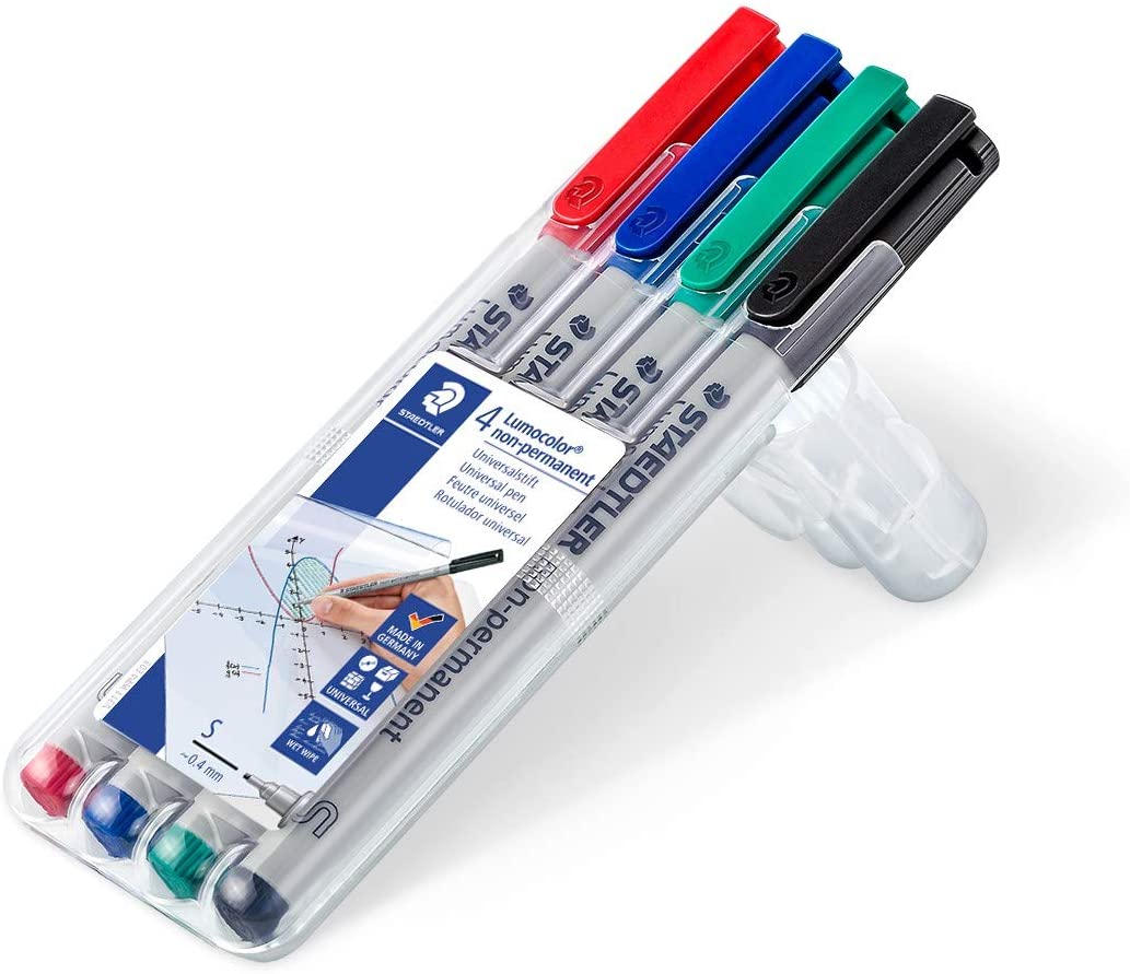 Staedtler 311-WP4-S Lumocolor OHP Non-Permanent Pen U-Fine - Al Masam Stationery LLC Main image