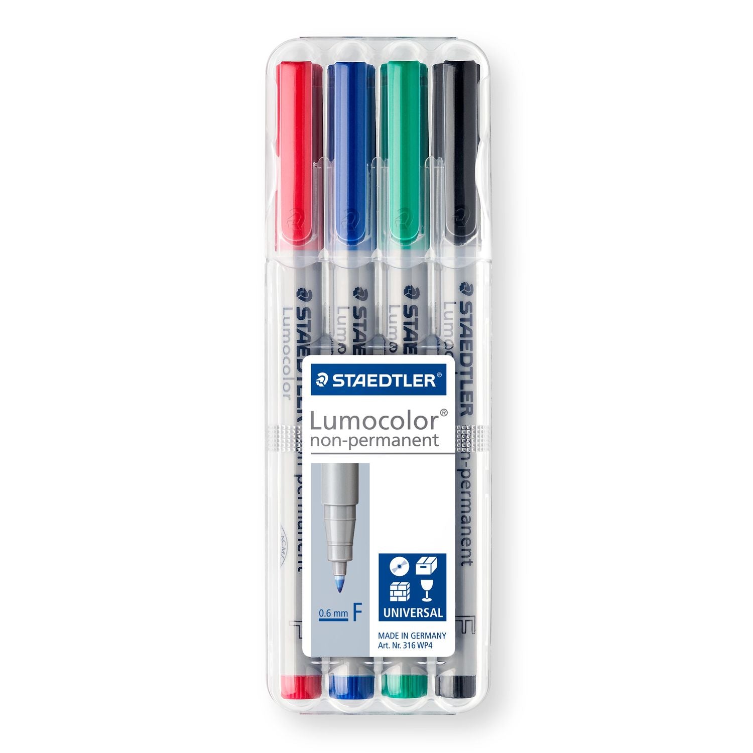 Staedtler 316-WP4-F Lumocolor OHP Non Permanent Marker Pen - Al Masam Stationery LLC
