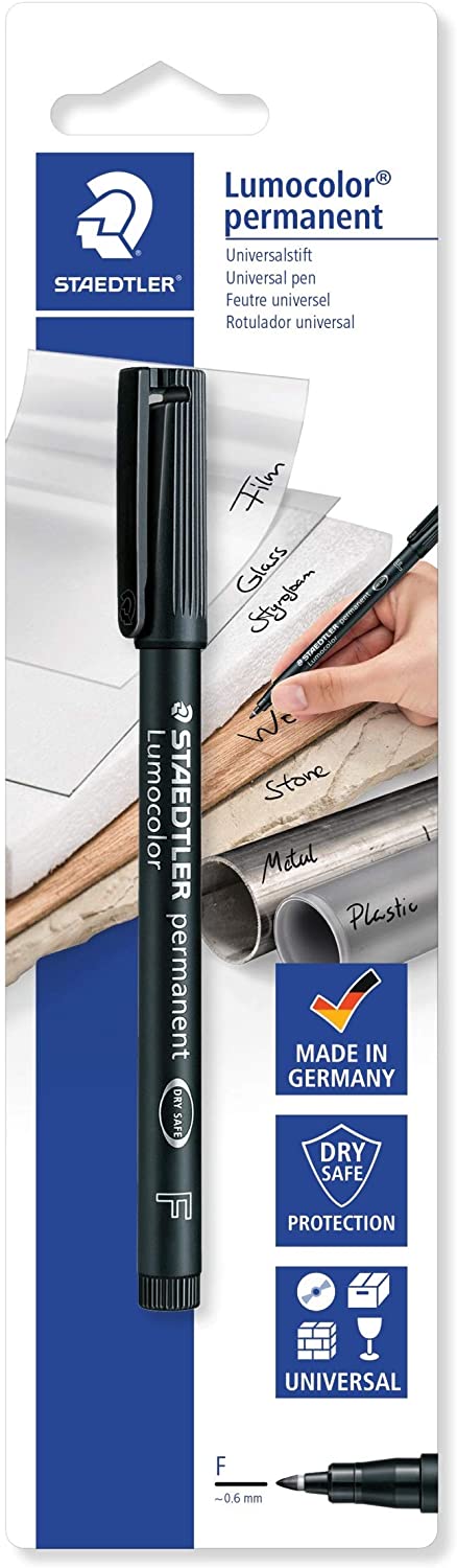 Staedtler Lumocolor Permanent Marker Fine black - Al Masam Stationery LLC