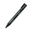 Staedtler permanent marker with round tip showing black ink and a sleek black body, ideal for bold, permanent writing and marking.