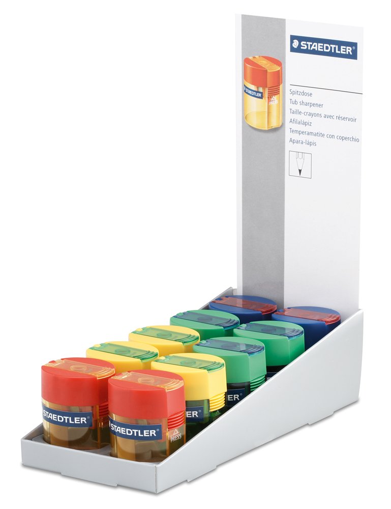 Staedtler 511-006 Single Hole Tub Transparent Sharpner - Al Masam Stationery LLC Main image