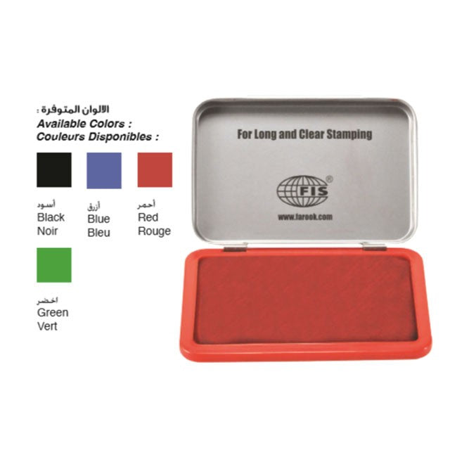 FIS Stamp Pad Black / Blue / Red - Al Masam Stationery LLC