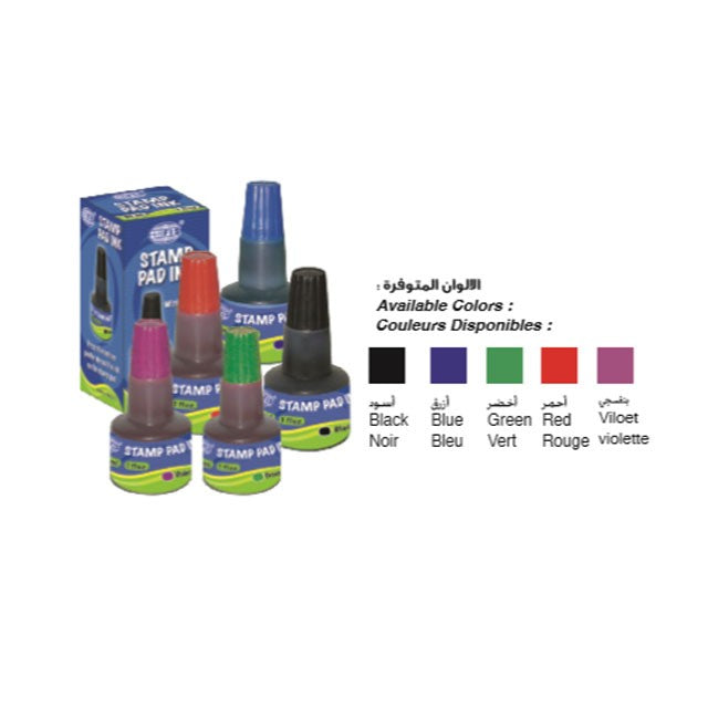 FIS Stamp Pad Ink Black / Blue / Red / GREEN - Al Masam Stationery LLC