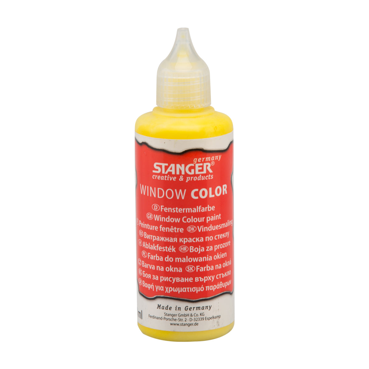 STANGER Window Colour paint 80, ml LEMON YELLOW - Al Masam Stationery LLC Main image