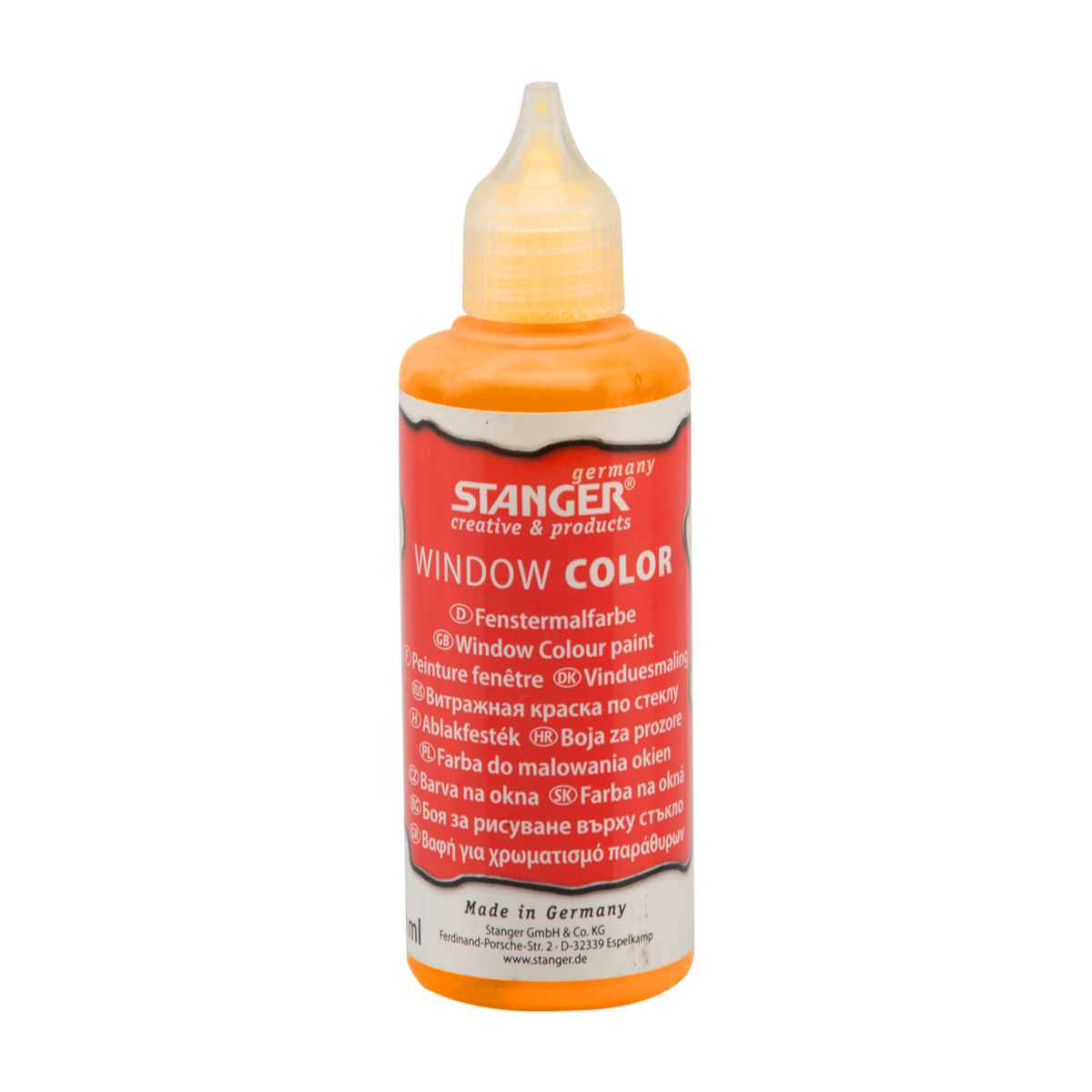 STANGER Window Colour paint 80, ml ORANGE - Al Masam Stationery LLC Main image