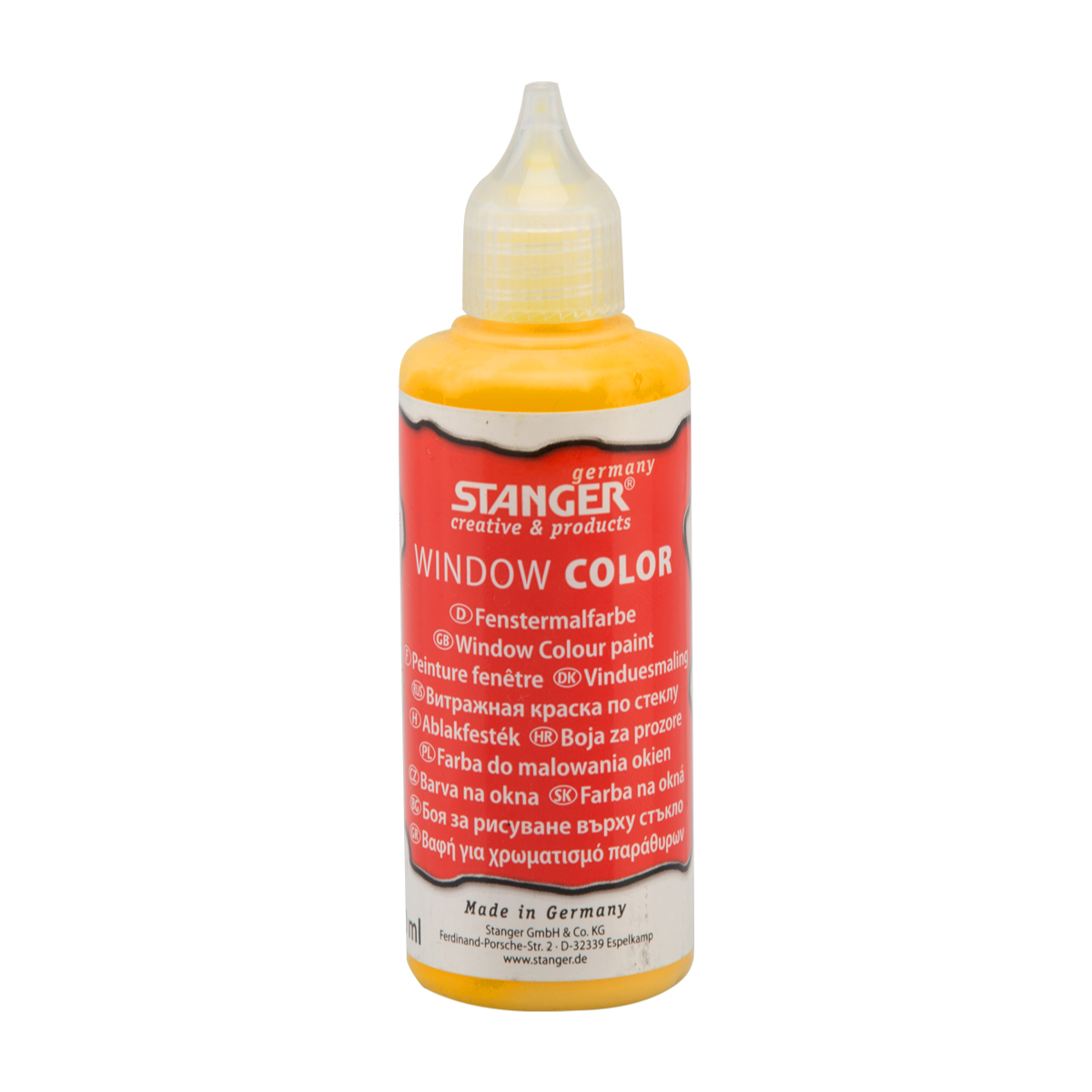 STANGER Window Colour paint 80, ml YELLOW - Al Masam Stationery LLC Main image