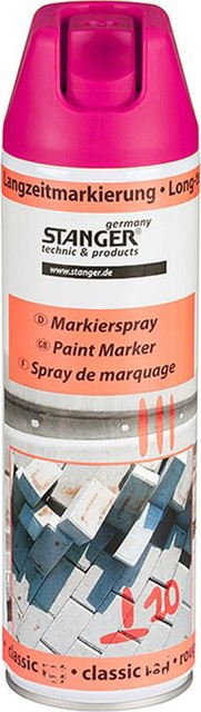 STANGER Paint Marker OH spray cap, 500 ml FLUORESCENT PINK - Al Masam Stationery LLC Main image
