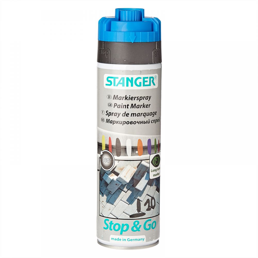 STANGER Paint Marker, Stop & Go, 500 ml FLUORESCENT BLUE - Al Masam Stationery LLC Main image