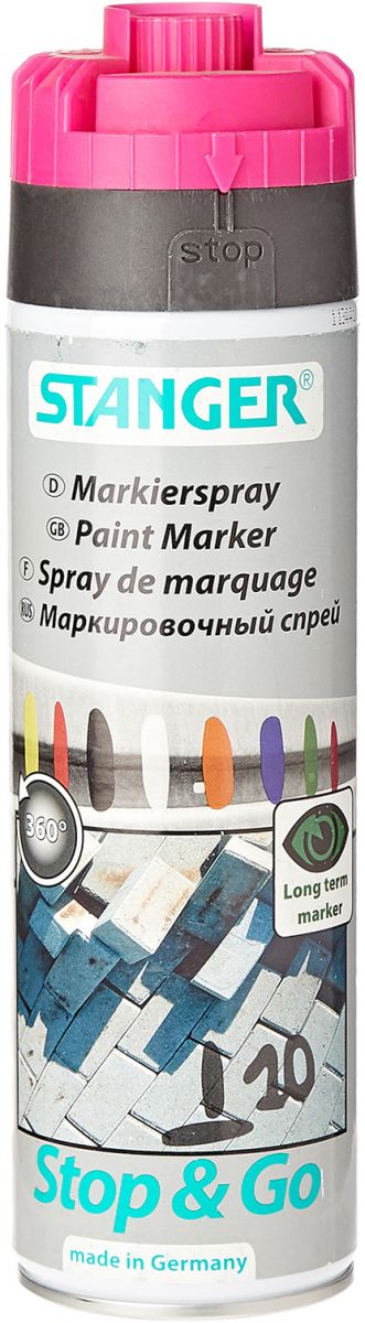 STANGER Paint Marker, Stop & Go, 500 ml FLUORESCENT PINK - Al Masam Stationery LLC Main image