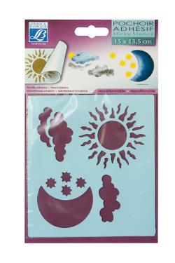 Sticky Stencil 15x13 | SUN & MOON - Al Masam Stationery LLC