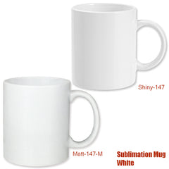 AMS-147-D - Coated Dishwasher Safe White Ceramic Mug - Al Masam Stationery LLC