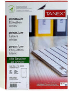 TANEX A4 1 LABEL  210x297  100sh - Al Masam Stationery LLC