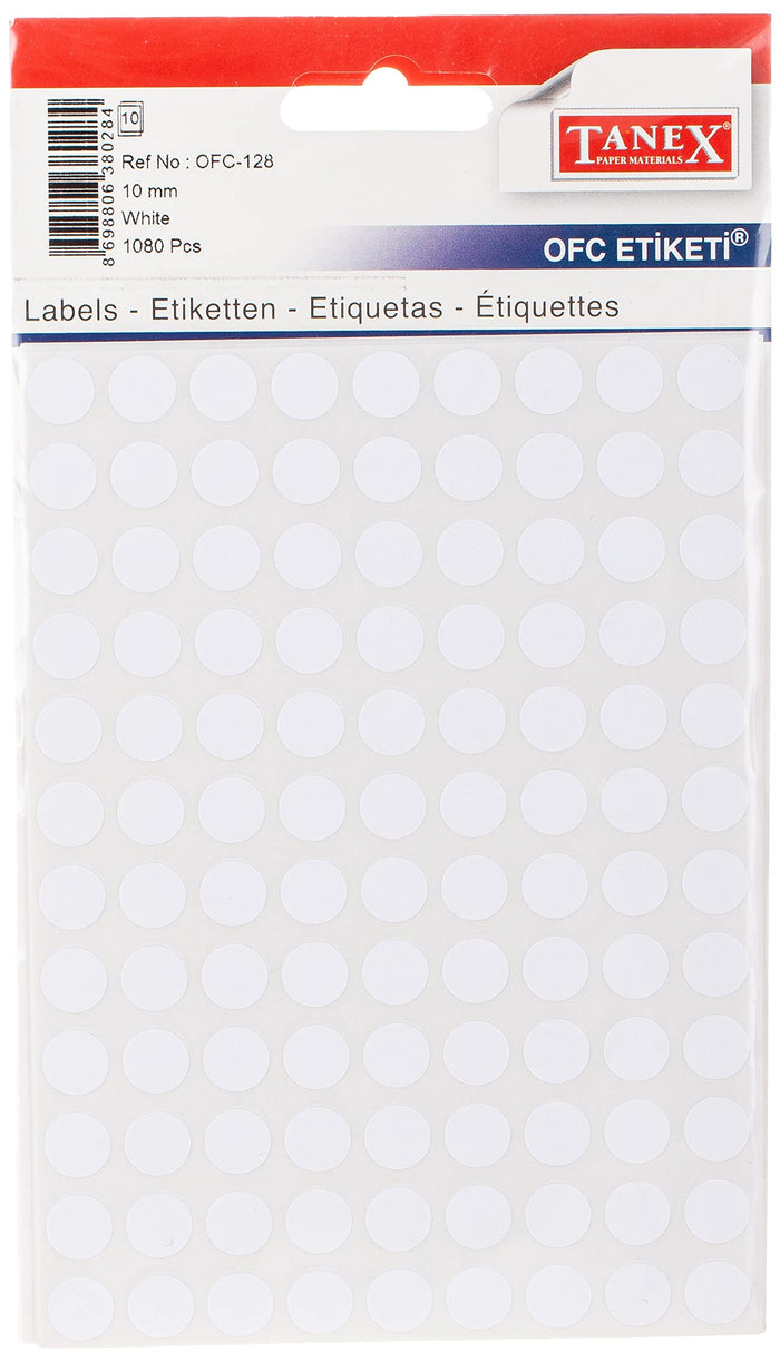 TANEX 10mm 108L  White circle - Al Masam Stationery LLC