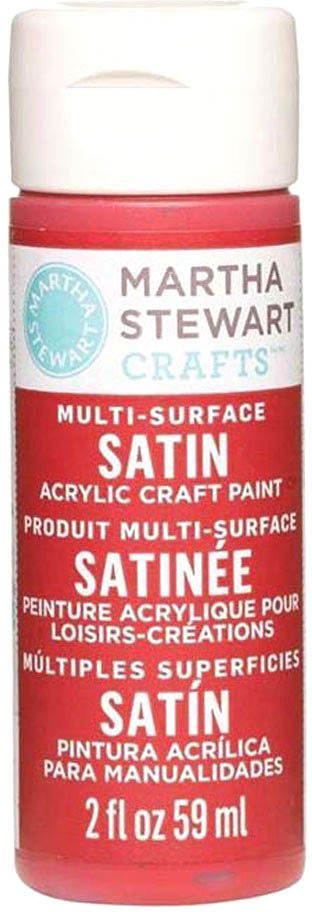 Martha Stewart Multi Surface Paint Satin 2 Oz. Tartan Red - Al Masam Stationery LLC