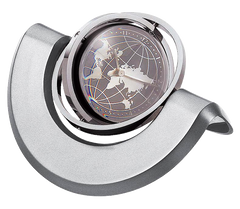 AMS -TC 614 - SPINL  - 3-Angle Gyro Spinning Mag Globe Clock Desktop - Al Masam Stationery LLC