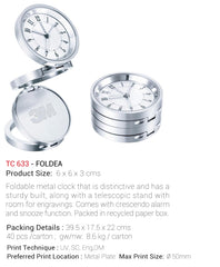 AMS- TC 633 - FOLDEA Foldable Desktop Clock - Al Masam Stationery LLC