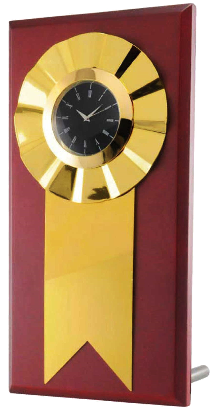 AMS- TC 666 AWARDE Metal Awards Wooden Award Clock Gold - Al Masam Stationery LLC