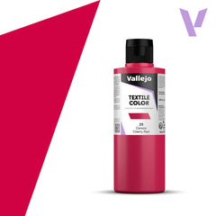 Vallejo - TEXTILE COLOR 25: 200 ML. CHERRY RED