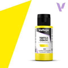 VALLEJO FLUORESCENT TEXTILE COLOR 509 - 60ML. YELLOW