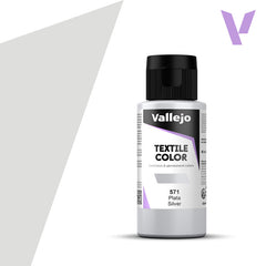 VALLEJO TEXTILE COLOR 571: 60 ML. SILVER