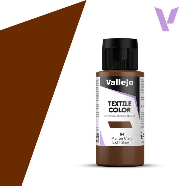 VALLEJO TEXTILE COLOR 64: 60 ML. MARRON CLARO - Al Masam Stationery LLC Main image