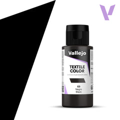 VALLEJO TEXTILE COLOR 69: 60 ML. BLACK