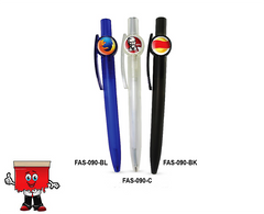 AMS-090 - Plastic pens with 2 side logo option - Al Masam Stationery LLC