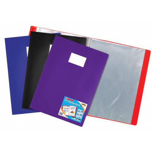 Tiger A3 40 Pocket Flexi Display Book Assorted - Al Masam Stationery LLC Main image