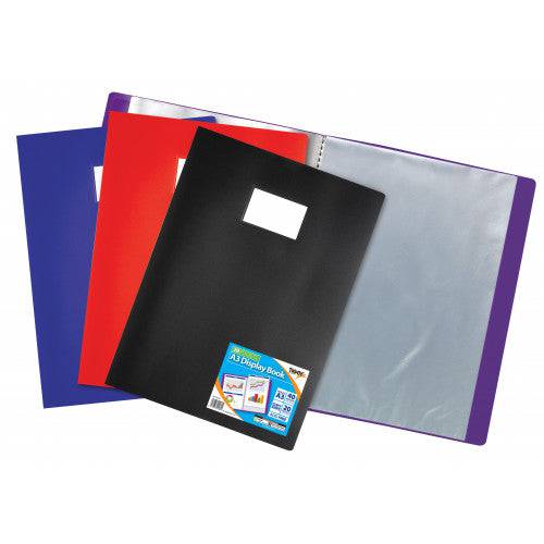 Tiger A3 20 Pocket Flexi Display Book Assorted - Al Masam Stationery LLC Main image