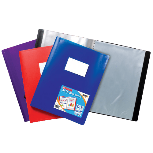 Tiger A4 40 Pocket Flexi Display Book Assorted - Al Masam Stationery LLC Main image