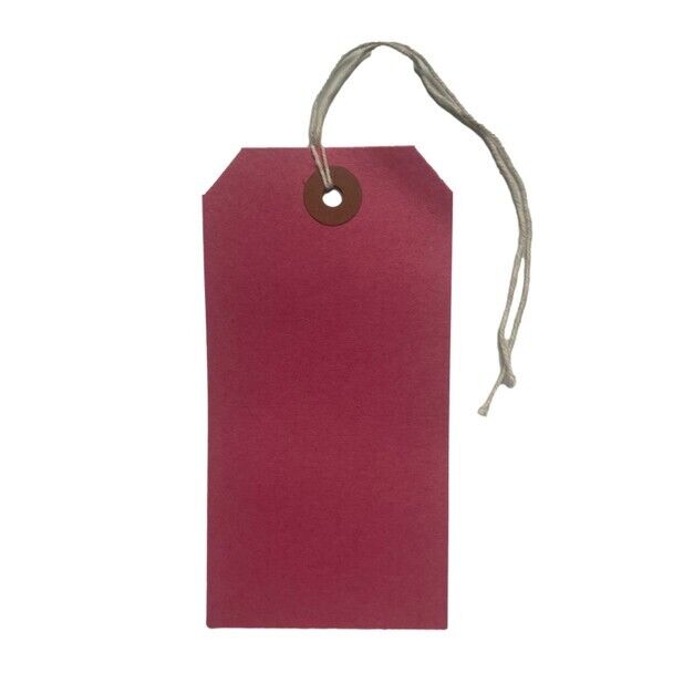 COLORED STRUNG TAGS 120*60MM RED(BOX 1X250)
