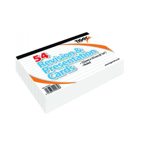 Tiger Revision Cards Top Bound Ruled White 6x4 - Al Masam Stationery LLC Main image