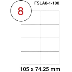 MULTI PURPOSE WHITE LABEL-105X74.25mm - Al Masam Stationery LLC