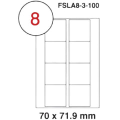 MULTI PURPOSE WHITE LABEL-70X71.9mm - Al Masam Stationery LLC