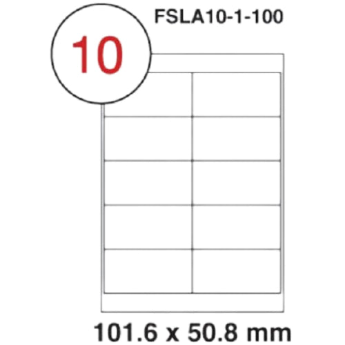 MULTI PURPOSE WHITE LABEL-101.5X50.8mm - Al Masam Stationery LLC