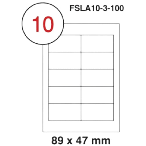 MULTI PURPOSE WHITE LABEL-89X47mm - Al Masam Stationery LLC
