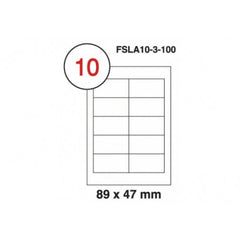 MULTI PURPOSE WHITE LABEL-89X47mm - Al Masam Stationery LLC