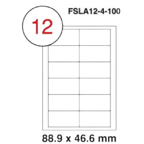 MULTI PURPOSE WHITE LABEL-88.9X46.6mm - Al Masam Stationery LLC