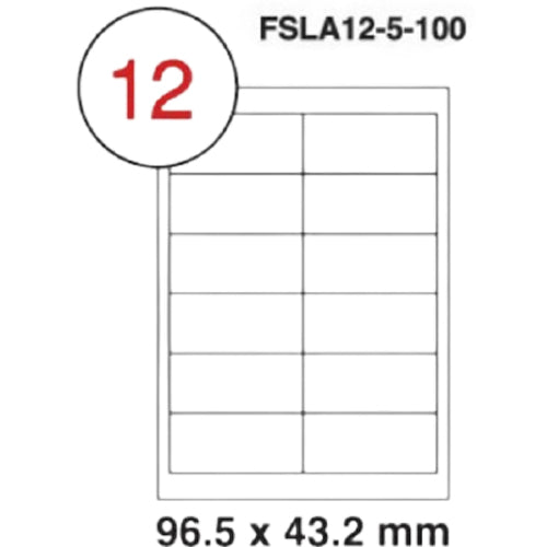 MULTI PURPOSE WHITE LABEL-96.5X43.2mm - Al Masam Stationery LLC
