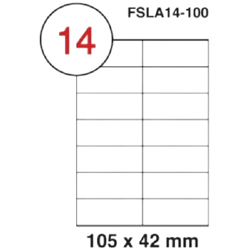 MULTI PURPOSE WHITE LABEL-105X42mm - Al Masam Stationery LLC