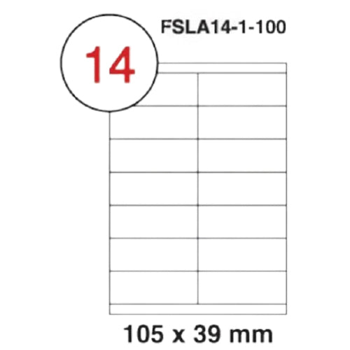 MULTI PURPOSE WHITE LABEL-105X39mm - Al Masam Stationery LLC