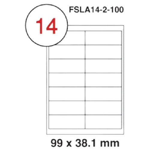 MULTI PURPOSE WHITE LABEL-99X38.1mm - Al Masam Stationery LLC