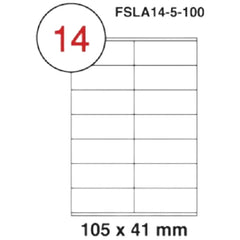 MULTI PURPOSE WHITE LABEL-105X41mm - Al Masam Stationery LLC