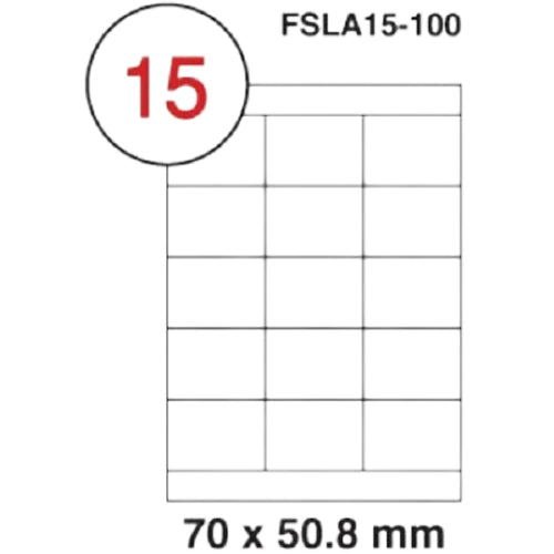 Fis multi purpose white label 70x50.8mm - Al Masam Stationery LLC