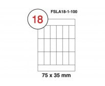 MULTI PURPOSE WHITE LABEL-75X35mm-FSLA16-4-100 - Al Masam Stationery LLC