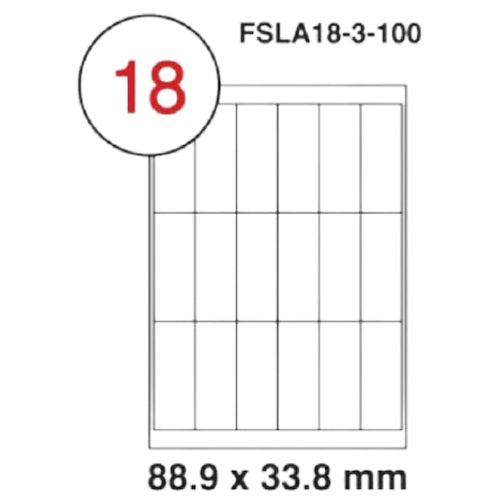 Fis multi purpose white label 88.9x33.8mm - Al Masam Stationery LLC